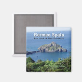 Bermeo Spain Gaztelugatxe Travel Souvenir Magnet (Vorderseite/Rückseite)