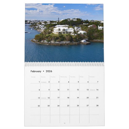 Bermuda 2025 kalender (Feb 2026)