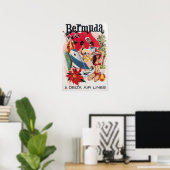 Bermuda Art Daniel Sweeney Print Delta Airlines Tr Poster (Heimbüro)