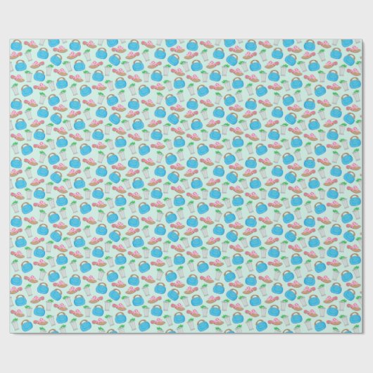 Bermuda Bag Sandals Minze Julep Preppy Geschenkpapier (Flach)