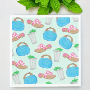 Bermuda Bag Sandals Minze Julep Preppy Serviette