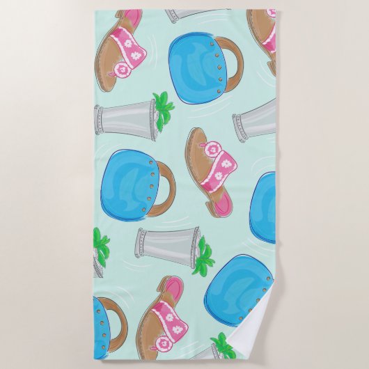 Bermuda Bag Sandals Minze Julep Preppy Strandtuch (Vorderseite)