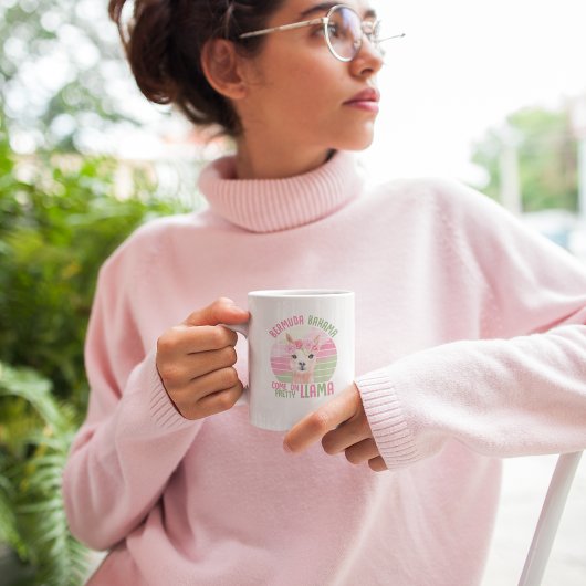 Bermuda Bahama Hübscher Llama Funny Niedlich Kaffeetasse