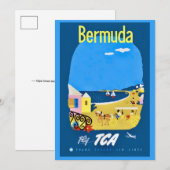 Bermuda Beach 5x7 große Postkarte (Vorne/Hinten)