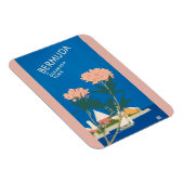 Bermuda Beach Blume Retro Vintage Reiseplaner Magnet (Rechte Seite)