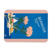 Bermuda Beach Blume Retro Vintage Reiseplaner Magnet (Horizontal)