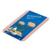 Bermuda Beach Blume Retro Vintage Reiseplaner Magnet (Linke Seite)