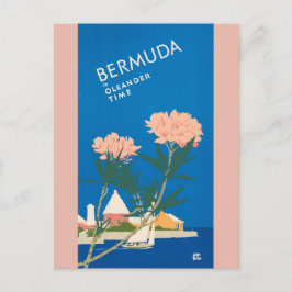 Bermuda Beach Retro Vintage Travel Poster Postkarte
