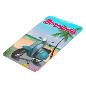Bermuda Beach Scooter Reiseplakat Magnet (Linke Seite)