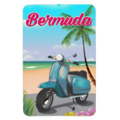 Bermuda Beach Scooter Reiseplakat Magnet (Vertikal)