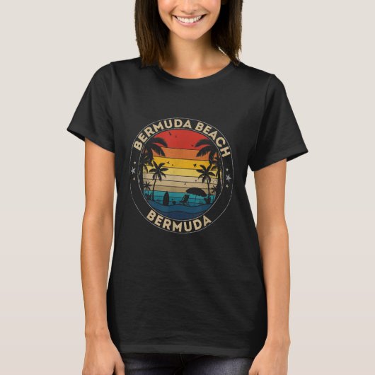Bermuda Beach Souvenir - Bermuda Erinnerung T-Shirt (Vorderseite)