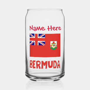 Bermuda Bermudia Flagge Rot Personalisierter Name Dosenglas