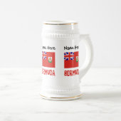 Bermuda Bermudian Flag Personalisiert Bierglas (VorderseiteRechts)