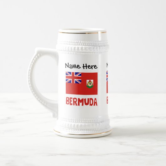 Bermuda Bermudian Flag Personalisiert Bierglas (Links)