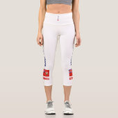 Bermuda Bermudian Flag Personalisiert Capri Leggings (Vorderseite)