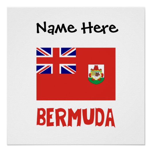 Bermuda Bermudian Flag Personalisiert Poster (Vorderseite)