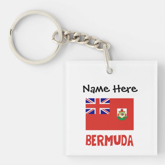 Bermuda Bermudian Flag Personalisiert Schlüsselanhänger (Vorderseite)