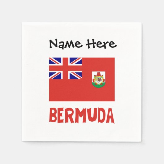 Bermuda Bermudian Flag Personalisiert Serviette (Vorderseite)