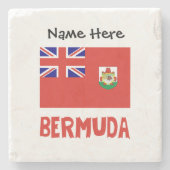 Bermuda Bermudian Flag Personalisiert Steinuntersetzer (Vorderseite)
