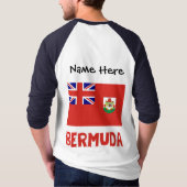 Bermuda Bermudian Flag Personalisiert T-Shirt (Rückseite)