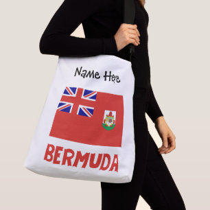 Bermuda Bermudian Flag Personalisierter Name Tragetaschen Mit Langen Trägern