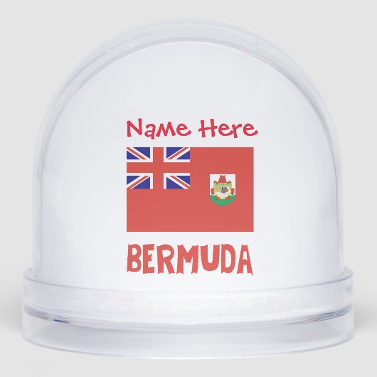 Bermuda Bermudian Flag Red Personalisiert Schneekugeln (Vorderseite)