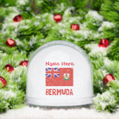 Bermuda Bermudian Flag Red Personalisiert Schneekugeln (Weihnachten)