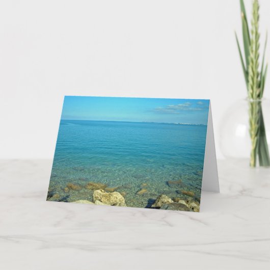 Bermuda Blue Green Waters Karte (Vorderseite)
