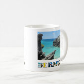 Bermuda Blue Ocean Rocky Beach Travel Foto Kaffeetasse (VorderseiteRechts)