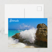 Bermuda Blue Ocean Rocky Beach Travel Foto Postkarte (Vorne/Hinten)