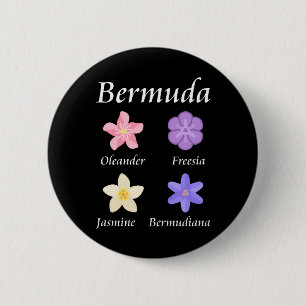 Bermuda-Blume-Symbole - Farbe Button
