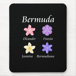 Bermuda-Blume-Symbole - Farbe Mousepad