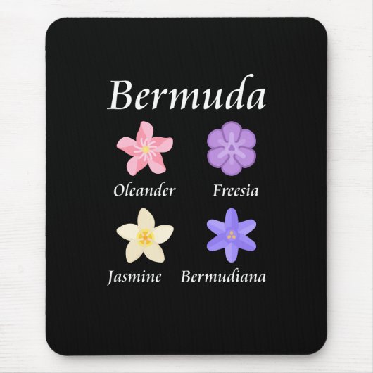 Bermuda-Blume-Symbole - Farbe Mousepad (Vorne)