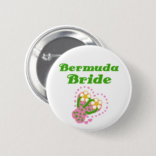 Bermuda-Braut Button (Vorne & Hinten)