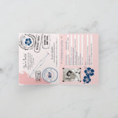 Bermuda Cruise Passport Hochzeit Einladung (Innenseite)