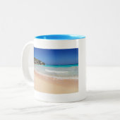 Bermuda Der Strand ist mein glücklicher Ort Zweifarbige Tasse (Vorderseite Links)