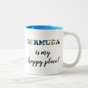 Bermuda der Strand ist mein glücklicher Platz Zweifarbige Tasse