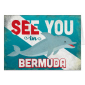 Bermuda Dolphin - Retro Vintage Reise (Vorderseite (Horizontal))