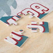 Bermuda Dolphin - Retro Vintage Reise Puzzle (Seite)