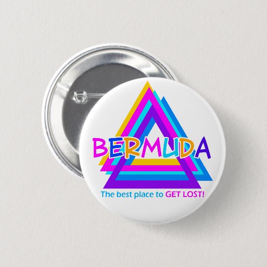 BERMUDA-DREIECK-Knopf Button (Vorne & Hinten)