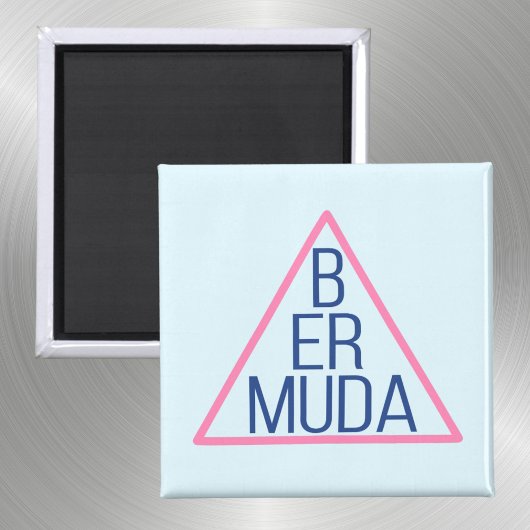 Bermuda-Dreieck mit modernem Text im Inneren Magnet