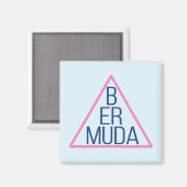 Bermuda-Dreieck mit modernem Text im Inneren Magnet (Vorderseite/Rückseite)