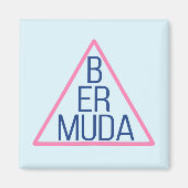 Bermuda-Dreieck mit modernem Text im Inneren Magnet (Vorne)