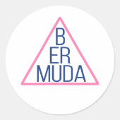 Bermuda-Dreieck mit modernem Text im Inneren Runder Aufkleber (Vorderseite)
