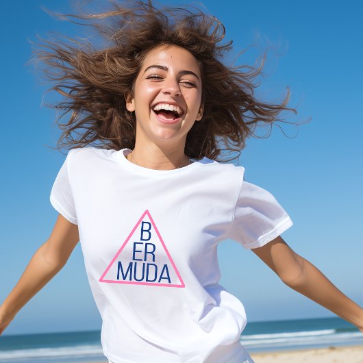 Bermuda-Dreieck mit modernem Text im Inneren T-Shirt