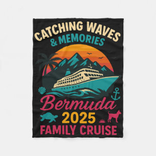 Bermuda-Familienkreuzfahrt 2025 Urlaubs-T-Shirt fü Fleecedecke