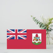 Bermuda Flag (Bermudian) (Caribbean Islands) Karte (Stehend Vorderseite)