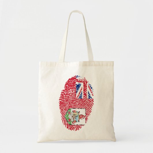 Bermuda Flag Fingerprint Country Prix Tragetasche (Vorne)