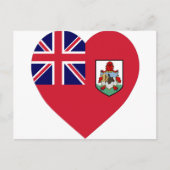 Bermuda Flag Herz Postkarte (Vorderseite)