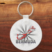 Bermuda Flag Karte 2.0 Schlüsselanhänger (Vorderseite)